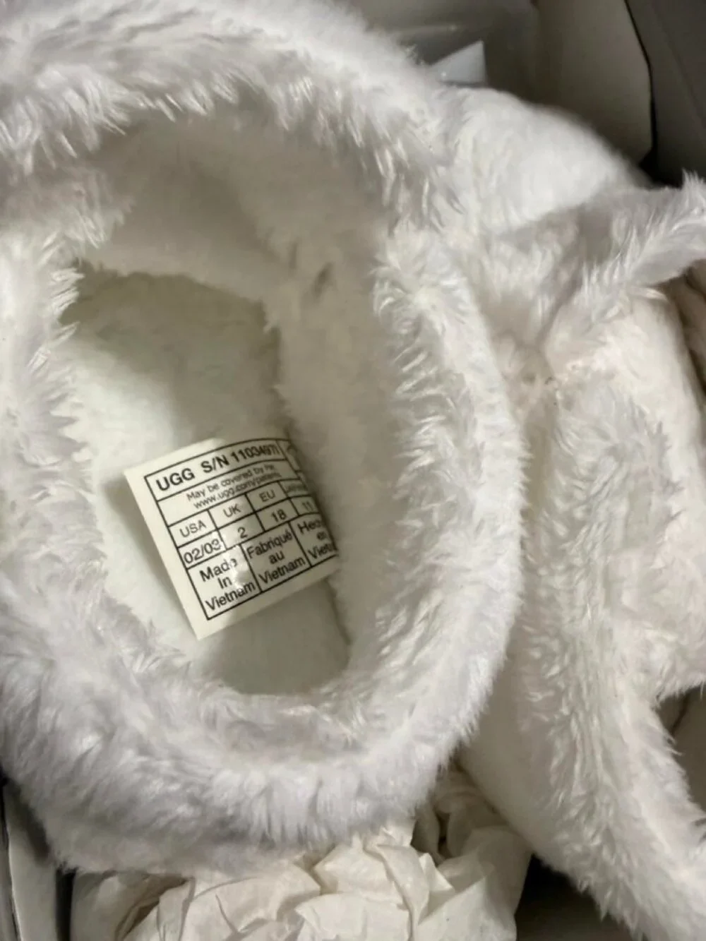 UGG Baby Booties White Size 2-2.5